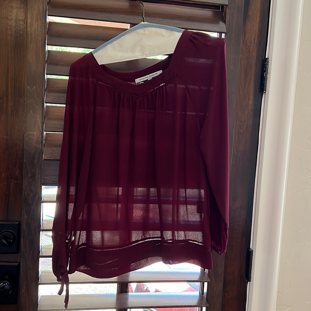 Collective Concept Burgundy Blouse